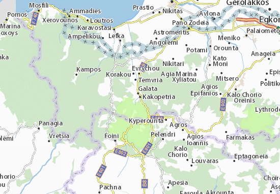 Karte Stadtplan Kakopetria