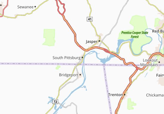 Mapa South Pittsburg
