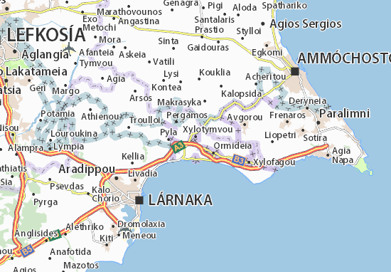 Karte Stadtplan Xylotymvou