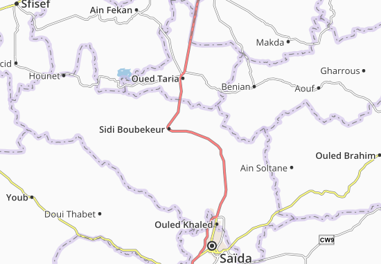 Karte Stadtplan Sidi Amar
