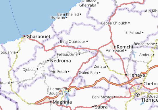 Karte Stadtplan Fellaoucene