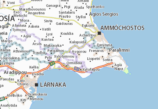 Karte Stadtplan Avgorou