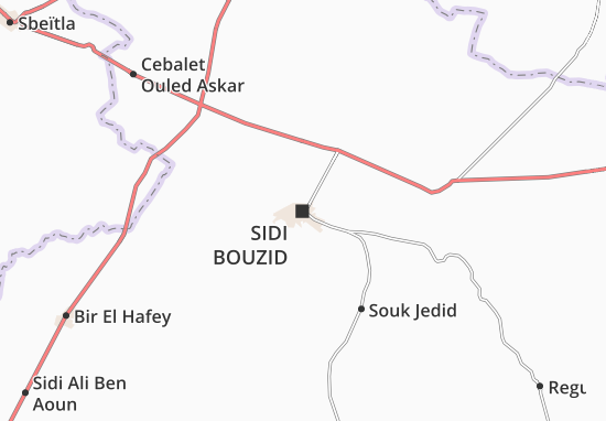 Karte Stadtplan Sidi Bouzid
