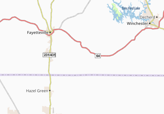Kaart Plattegrond Flintville