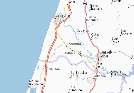 Karte Stadtplan Laouamra