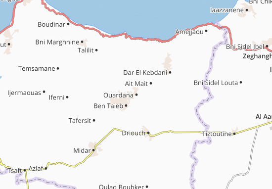 Mapa Ouardana