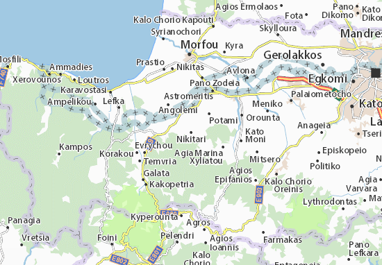 Karte Stadtplan Nikitari