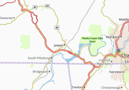 Karte Stadtplan Jasper