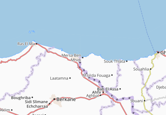 Karte Stadtplan Mersa Ben Mhidi