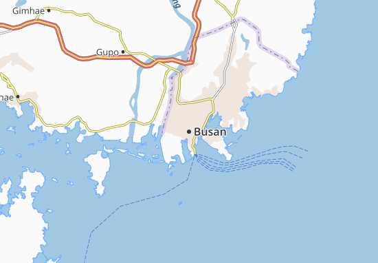 Karte Stadtplan Busan