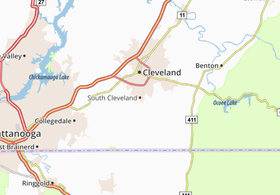 Kaart Plattegrond South Cleveland