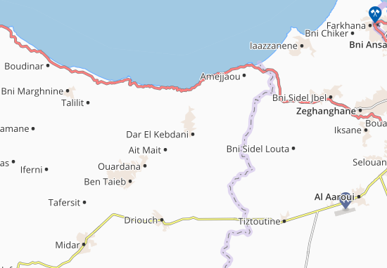 Karte Stadtplan Dar El Kebdani
