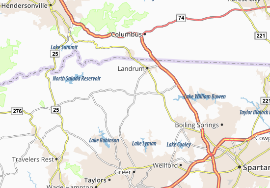 Karte Stadtplan Gowensville
