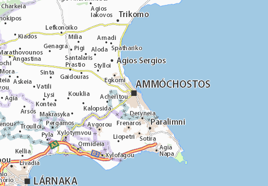 Ammóchostos Map