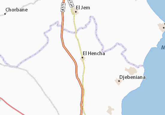 Karte Stadtplan El Hencha