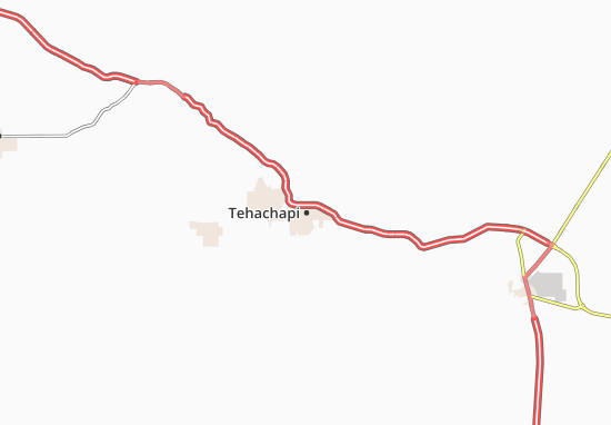 Kaart Plattegrond Tehachapi