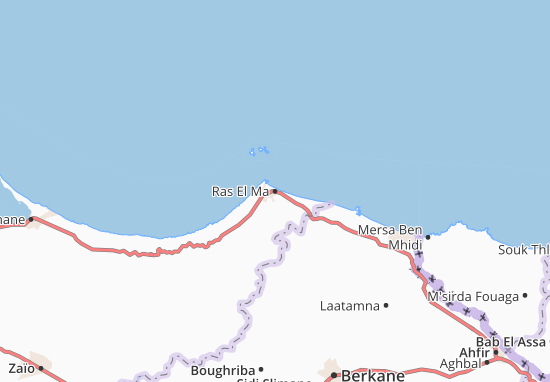 Karte Stadtplan Ras El Ma