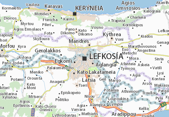 Lefkosía Map