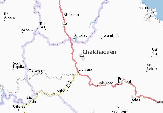 Karte Stadtplan Chefchaouen