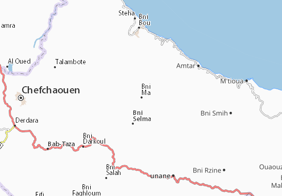 Karte Stadtplan Bni Mansour