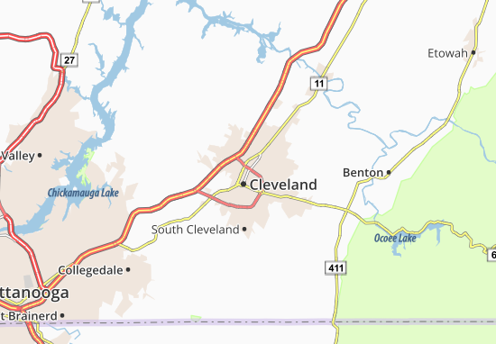 Karte Stadtplan North Cleveland