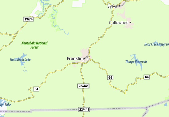 Karte Stadtplan Franklin