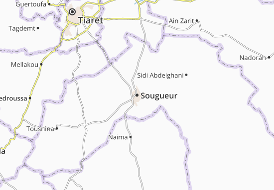 Karte Stadtplan Sougueur