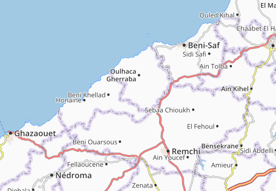 Karte Stadtplan Sidi Ouriache