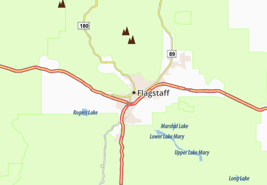 Kaart Plattegrond Flagstaff