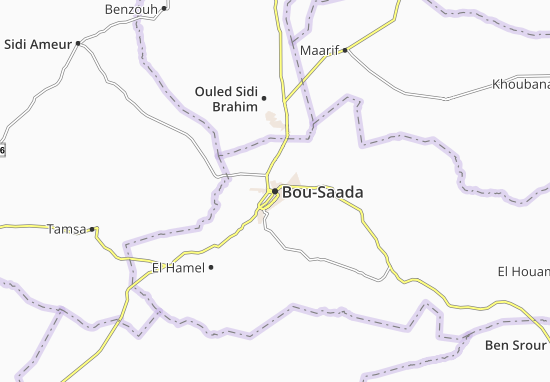 Karte Stadtplan Bou-Saada