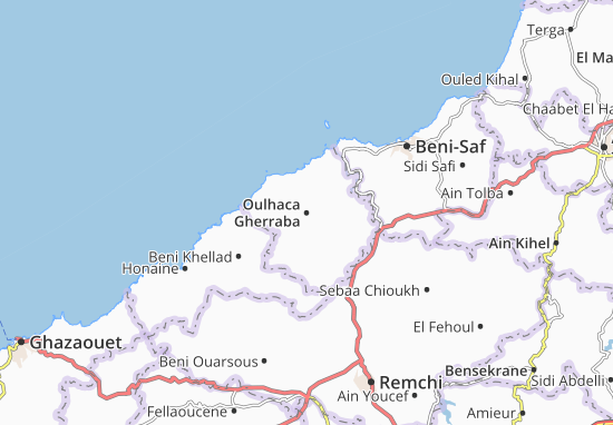 Karte Stadtplan Oulhaca Gherraba