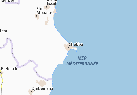 Mapa Chebba