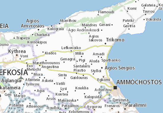 Mapa Milia