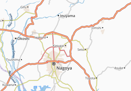 Kaart Plattegrond Kasugai