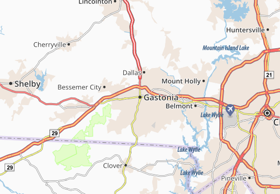 Mapa Gastonia