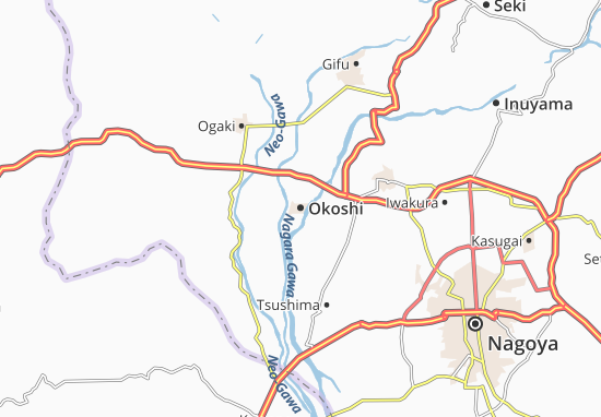 Karte Stadtplan Okoshi