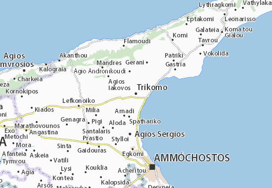 Karte Stadtplan Trikomo
