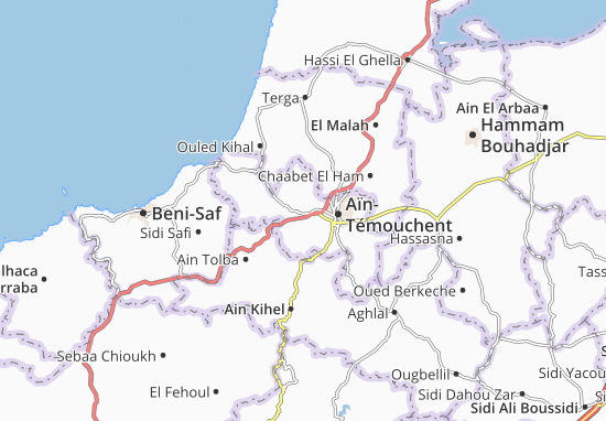 Kaart Plattegrond Sidi Ben Adda