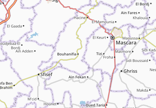 Mapa Bouhanifia