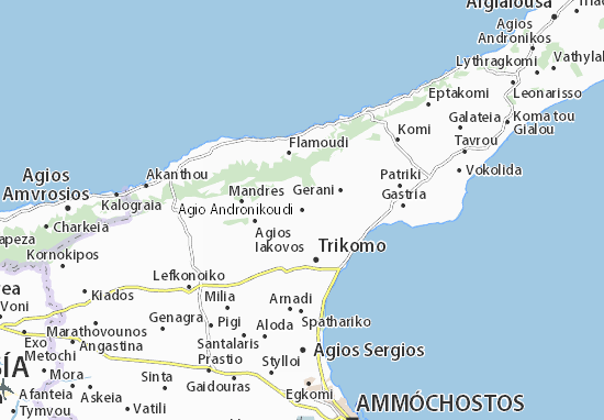 Karte Stadtplan Agio Andronikoudi