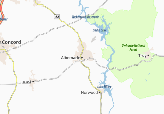 Mapa Albemarle