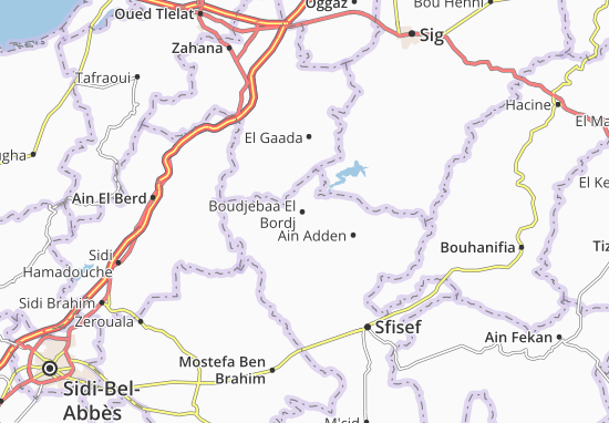 Mapa Boudjebaa El Bordj
