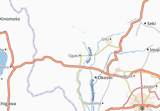 Karte Stadtplan Ogaki