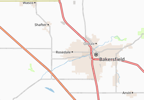 Karte Stadtplan Rosedale