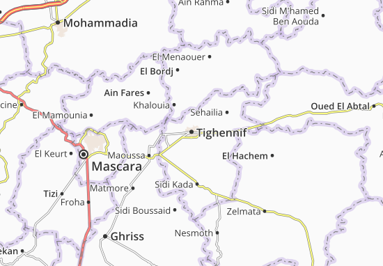 Mapa Tighennif