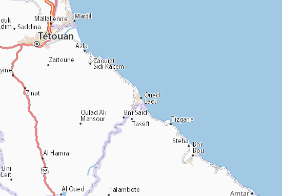 Karte Stadtplan Oued Laou