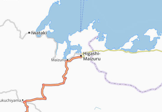 Kaart Plattegrond Higashi-Maizuru