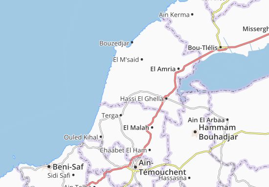 Karte Stadtplan Ouled Boudjemaa