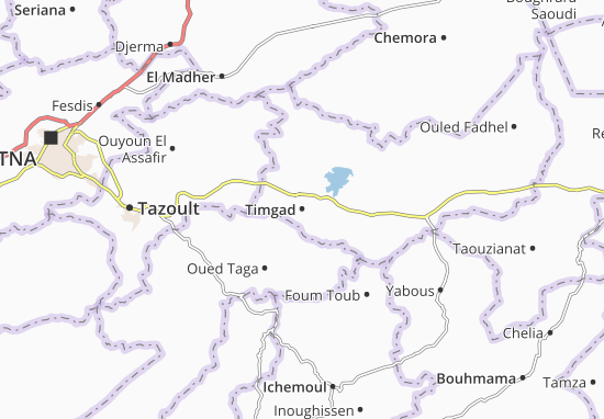 Kaart Plattegrond Timgad