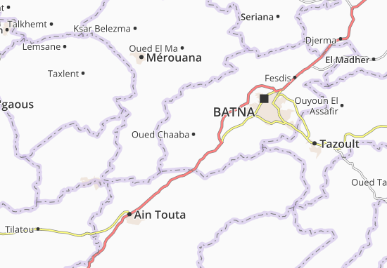 Karte Stadtplan Oued Chaaba